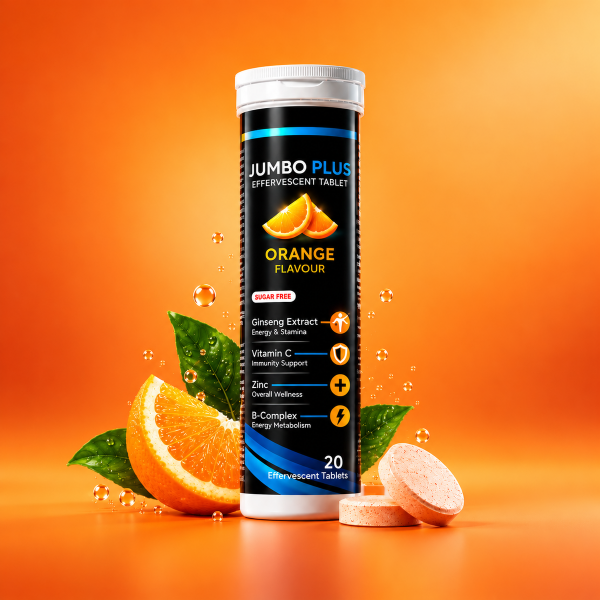 Vitahurbs Jumbo Plus  Tablets – Orange Flavour